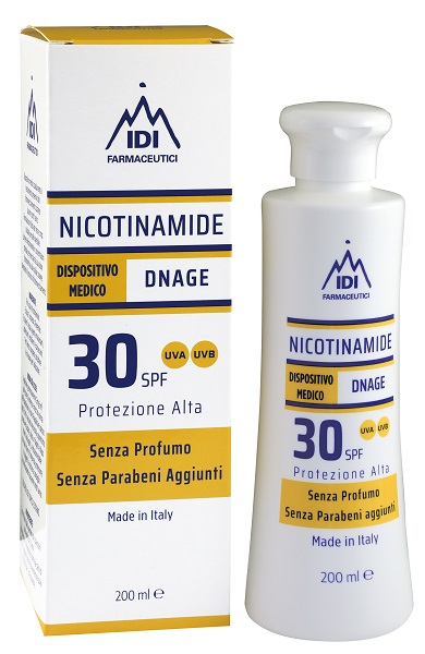 NICOTINAMIDE DNAGE 30SPF PROTEZIONE ALTA 200 ML - pharmaluna