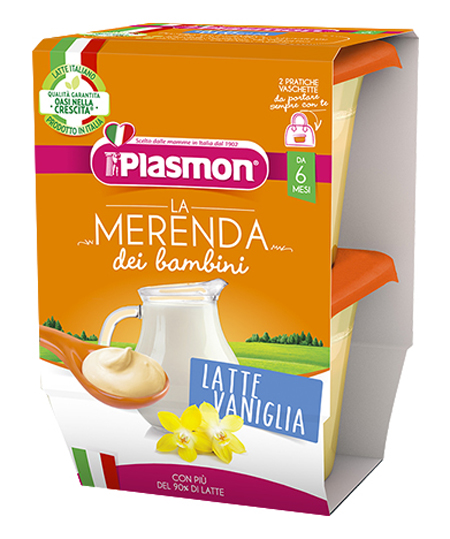 PLASMON LA MERENDA DEI BAMBINI MERENDE LATTE VANIGLIA ASETTICO 2 X 120 G - pharmaluna