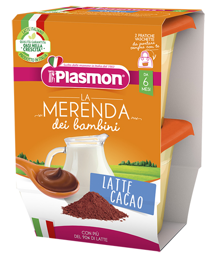 PLASMON LA MERENDA DEI BAMBINI MERENDE LATTE CACAO ASETTICO 2 X 120 G - pharmaluna