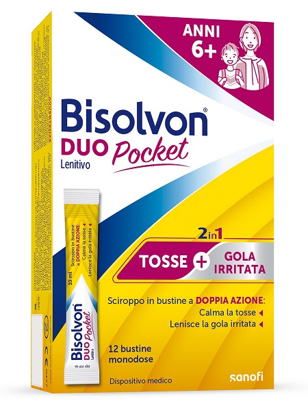 BISOLVON DUO POCKET LENITIVO NEW 12 BUSTINE 12 G - pharmaluna