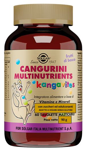 CANGURINI MULTINUTRIENTS FRUTTI BOSCO 60 TAVOLETTE MASTICABILI - pharmaluna