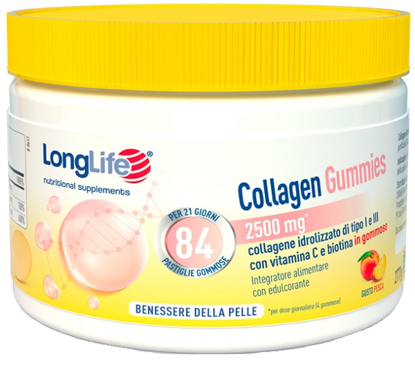 LONGLIFE COLLAGEN GUMMIES 625MG 84 GOMMOSE - pharmaluna