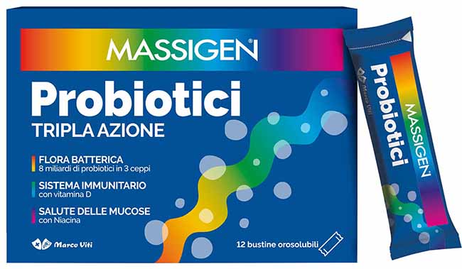 MASSIGEN PROBIOTICI 12 STICKPACK DA 1 G PREZZO PIENO - pharmaluna