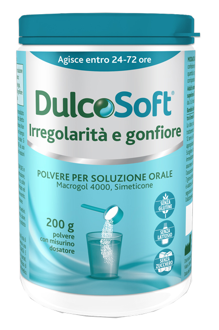 DULCOSOFT IRREGOLARITA' E GONFIORE POLVERE SOLUBILE 200 G - pharmaluna