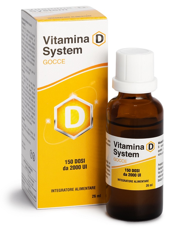 VITAMINA D SYSTEM GOCCE 150 DOSI DA 2000 UI 26 ML - pharmaluna