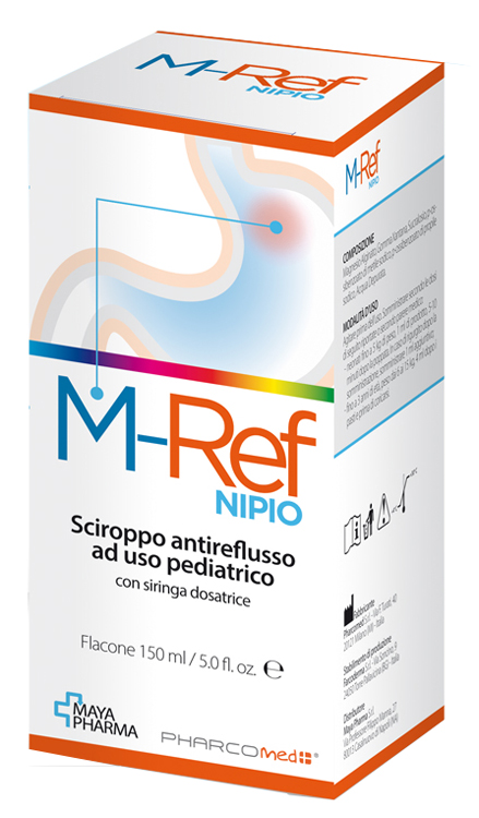 M-REF NIPIO SCIROPPO ANTIREFLUSSO AD USO PEDIATRICO 150 ML CON SIRINGA DOSATRICE - pharmaluna