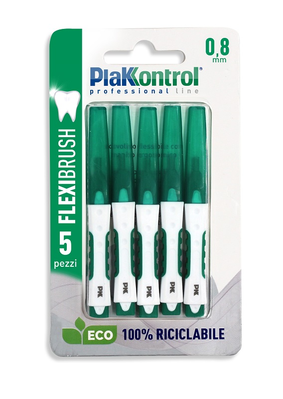 PLAKKONTROL FLEXIBRUSH SCOVOLINI INTERDENTALI 0,8 5 PEZZI - pharmaluna