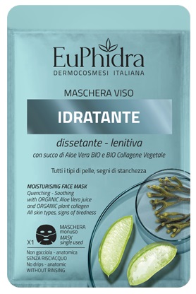 EUPHIDRA MASCHERA VISO IDRATANTE 1 PEZZO - pharmaluna