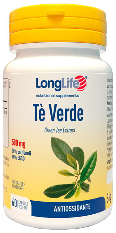 LONGLIFE TE' VERDE 500MG 60 CAPSULE - pharmaluna