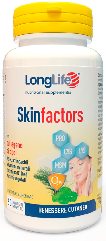 LONGLIFE SKIN FACTORS 60 TAVOLETTE RIVESTITE - pharmaluna