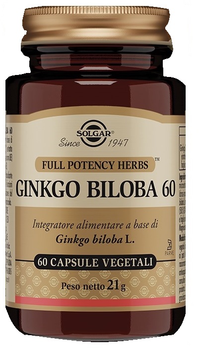 GINKGO BILOBA 60 60 CAPSULE VEGETALI - pharmaluna