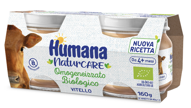 HUMANA OMOGENEIZZATO VITELLO BIOLOGICO 2 PEZZI 80 G - pharmaluna