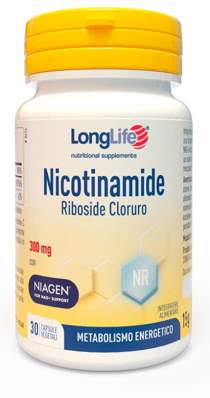 LONGLIFE NICOTINAMIDE RIBOSIDE CLORURO 30 CAPSULE DA 500 MG - pharmaluna
