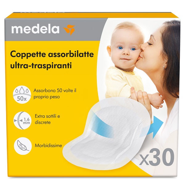 COPPETTE ASSORBILATTE ULTRA-TRASPIRANTI 30 PEZZI - pharmaluna