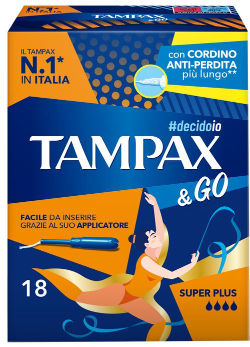 TAMPAX &GO SUPER PLUS 18 PEZZI - pharmaluna