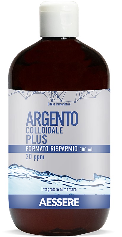 ARGENTO COLLOIDALE PLUS 20PPM 500 ML FORMATO RISPARMIO - pharmaluna