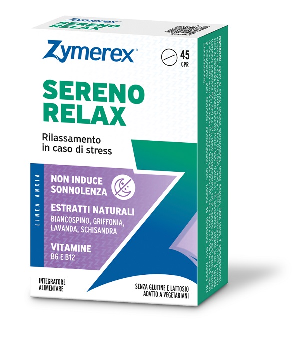 ZYMEREX SERENO RELAX 45 COMPRESSE SENZA GLUTINE SENZA LATTOSIO - pharmaluna