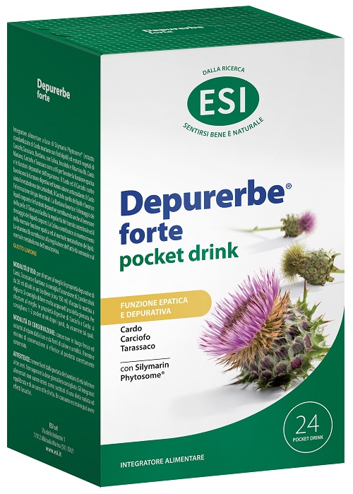 ESI DEPURERBE FORTE POCKET DRINK 24 PEZZI 20 ML - pharmaluna