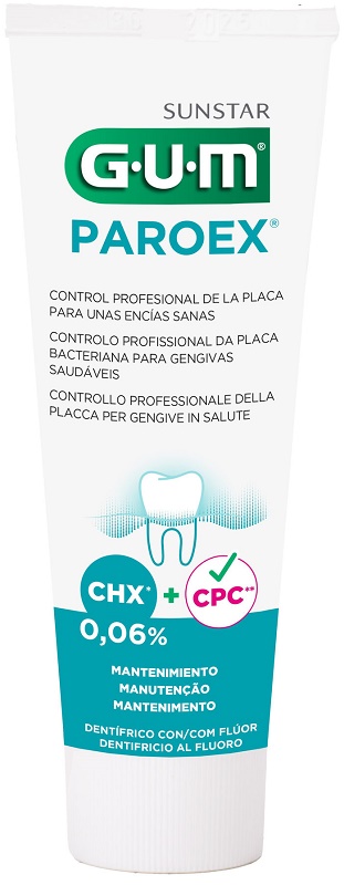 GUM PAROEX 0,06 CHX DENTIFRICIO AL FLUORO 75 ML - pharmaluna
