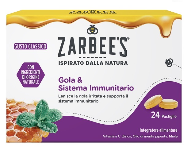 ZARBEE'S GOLA & SISTEMA IMMUNITARIO 24 PASTIGLIE - pharmaluna