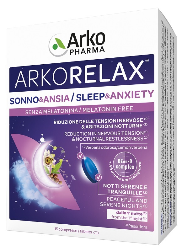 ARKORELAX SONNO&ANSIA 15 COMPRESSE - pharmaluna