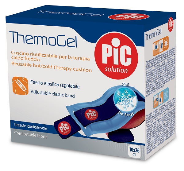 CUSCINO THERMOGEL TERAPIA CALDO FREDDO 10X26 CM CON FASCIA ELASTICA ITC - pharmaluna