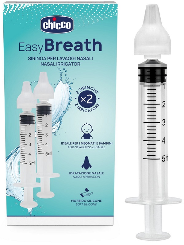 SIRINGA NASALE LAVAGGI EASY BREATH CHICCO 2 PEZZI - pharmaluna