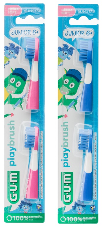 GUM PLAYBRUSH SPAZZOLINO JUNIOR 6+ REFILL BLU - pharmaluna