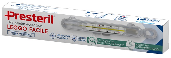PRESTERIL TERMOMETRO ECOLOGICO LEGGO FACILE SENZA MERCURIO - pharmaluna
