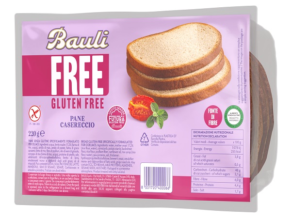 BAULI FREE PANE CASERECCIO 220 G - pharmaluna