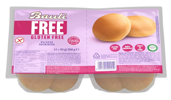 BAULI FREE PANINI MORBIDI 4 PEZZI DA 50 G - pharmaluna