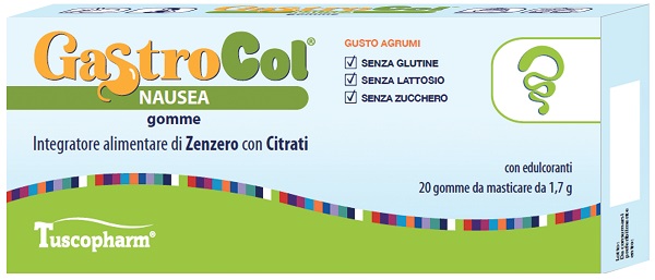 GASTROCOL NAUSEA GOMME GUSTO AGRUMI 34 G - pharmaluna