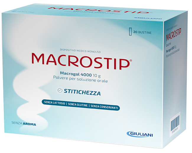 MACROSTIP 20 BUSTINE 10 G SENZA GLUTINE SENZA LATTOSIO - pharmaluna