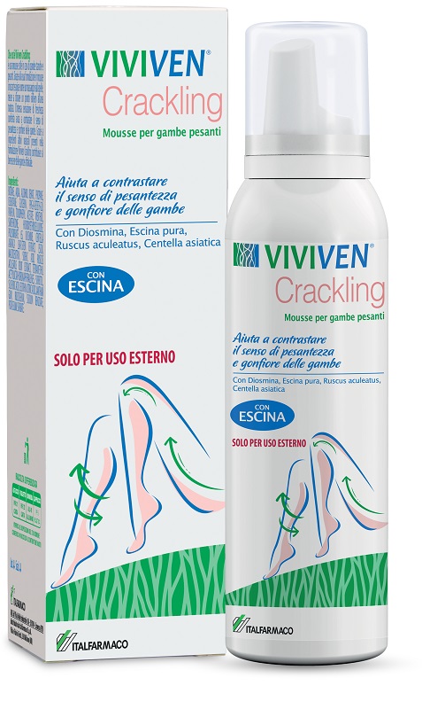 VIVIVEN CRACKLING MOUSSE GAMBE PESANTI 150 ML - pharmaluna