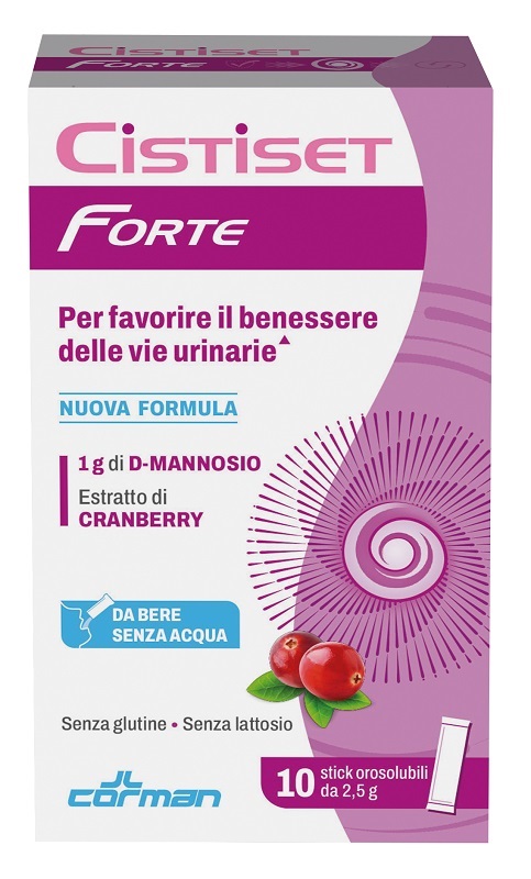 CISTISET FORTE 10 STICK OROSOLUBILI 2,5 G SENZA GLUTINE SENZA LATTOSIO - pharmaluna