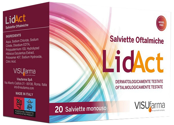 LIDACT SALVIETTE OFTALMICHE PERIOCULARI MONOUSO 20 PEZZI - pharmaluna