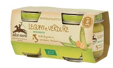 OMOGENEIZZATO LEGUMI E VERDURE BABY FOOD BIO 2 X 80 G - pharmaluna