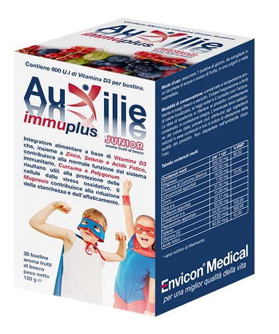 AUXILIE IMMUPLUS JUNIOR SOLUBILE 30 STICK PACK - pharmaluna