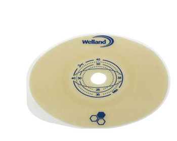 PLACCA PIANA AURUM 2 PER UROSTOMIA 45MM RITAGLIABILE 5 PEZZI - pharmaluna