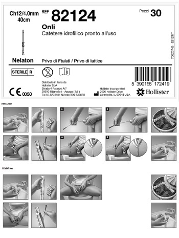 CATETERE IDROFILICO ONLI PRONTO ALL'USO 40 CM CH 12 30 PEZZI - pharmaluna