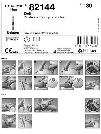 CATETERE IDROFILICO ONLI PRONTO ALL'USO 40 CM CH 14 30 PEZZI - pharmaluna