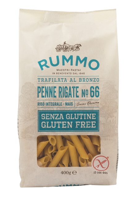 RUMMO PENNE RIGATE N66 DI RISO INTEGRALE E MAIS 400 G - pharmaluna