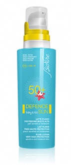 DEFENCE SUN 50+ BABY&KID LATTE FLUIDO PROTEZIONE MOLTO ALTA 125 ML - pharmaluna