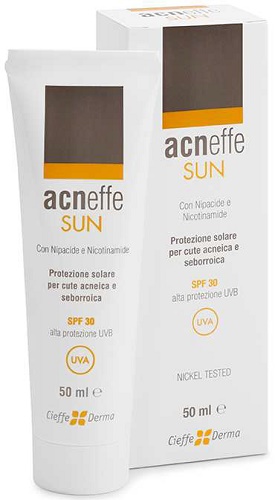 ACNEFFE SUN SPF 30 ALTA PROTEZIONE UVB PER CUTE ACNEICA E SEBORROICA 50 ML - pharmaluna