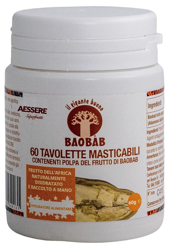 BAOBAB AESSERE 60 TAVOLETTE MASTICABILI - pharmaluna