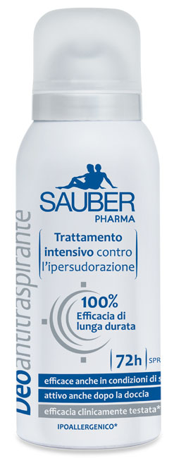 SAUBER ANTITRASPIRANTE 72 ORE SPRAY - pharmaluna
