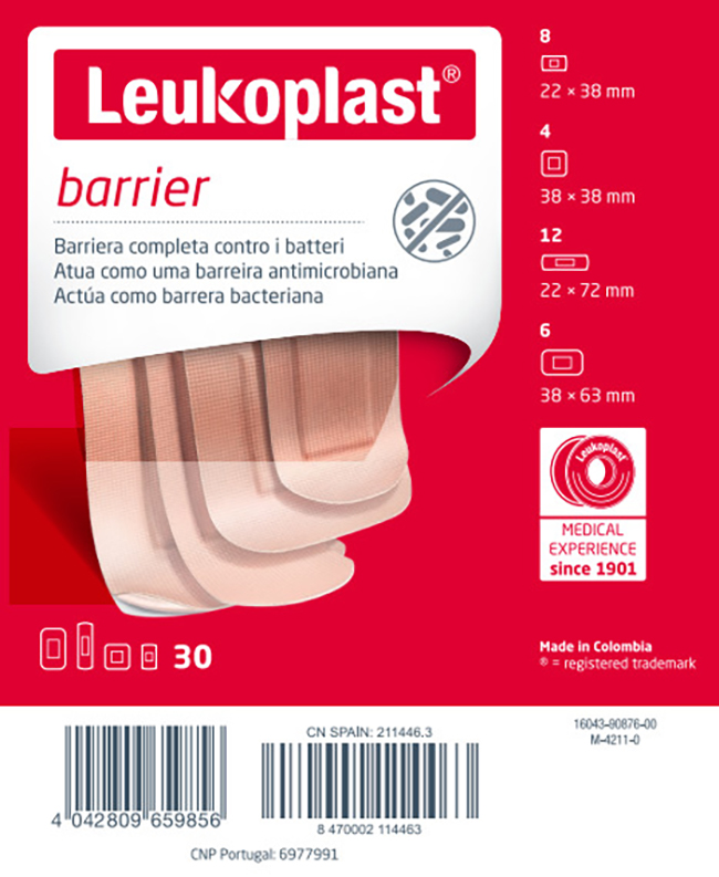 LEUKOPLAST BARRIER 30 PEZZI ASSORTITI - pharmaluna