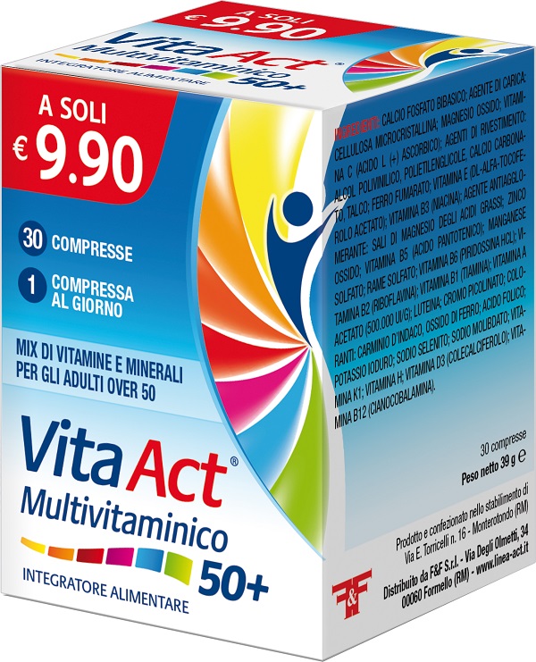 VITA ACT 50+ MULTIVITAMINICO 30 COMPRESSE - pharmaluna