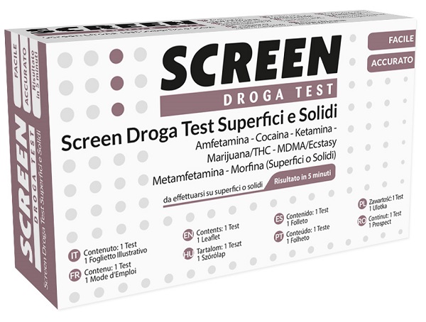 DROGA TEST RILEVA 7 DROGHE SU SUPERFICI O POLVERI SCREEN DROGA TEST SUPERFICI E POLVERI - pharmaluna
