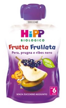 HIPP BIO FRUTTA FRULLATA PERA PRUGNA RIBES 90 G - pharmaluna